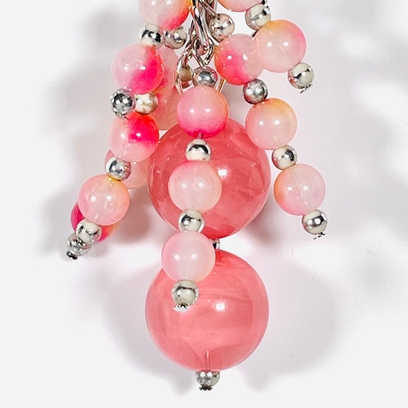 Pink Beaded Bag Charm - Picture 2 of 4